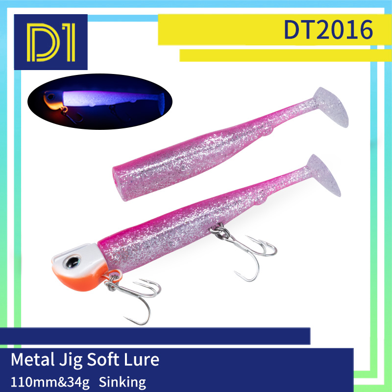 Fishing Hook Treble - D1 110mm 34g シンキングメタルジグ ソフトフィッシングルアー UV/グロー