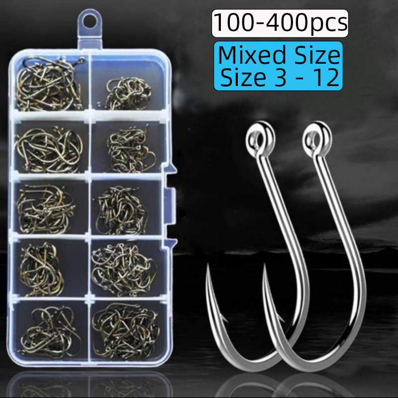Fishing Hook Circle - 100-400個/箱 3 # -12 # 鯉釣り針