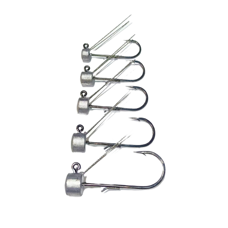 Fishing Hook Offset - 10 個 * 釣りキノコ形状ネッドリグリードヘッドウィードレスフックジグ餌ジグヘッド釣りフック