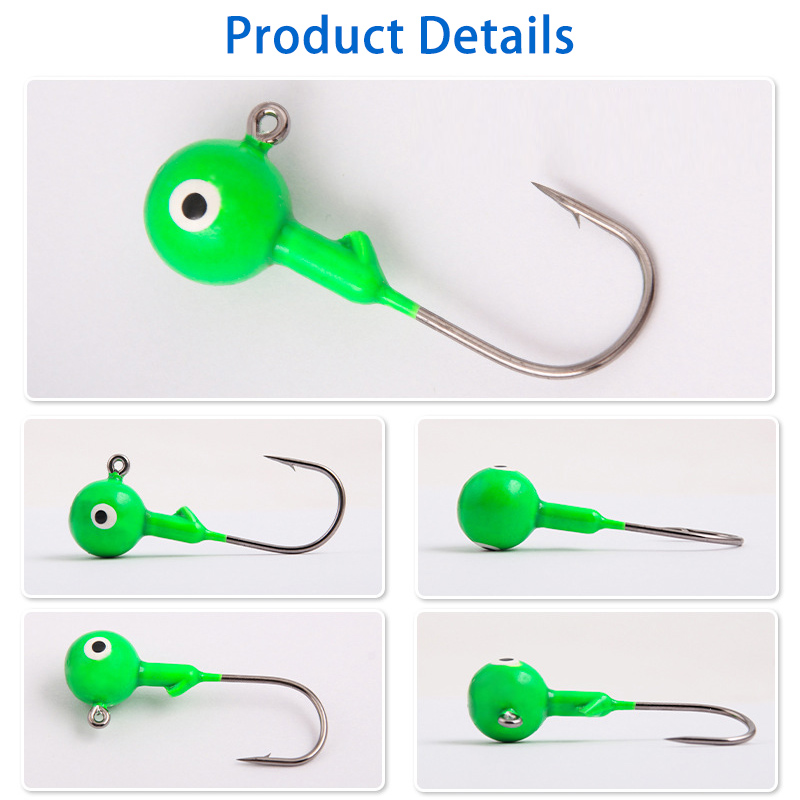 50 個釣りフックセットリードジグヘッド鯉クラッピールアー餌 - Fishing Hook Circle のレビューと価格