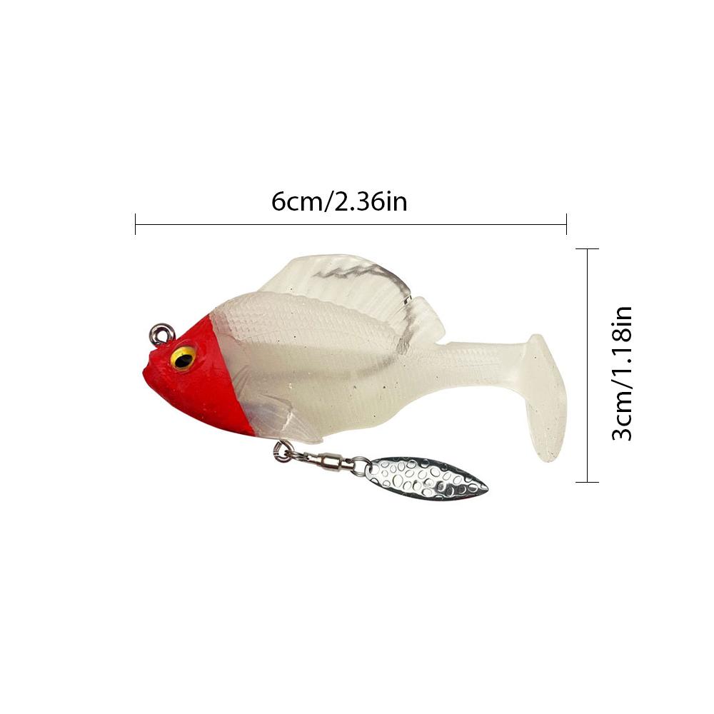 6個入りソフトフィッシングルアー、プレリグ済みジグヘッドスイ - Fishing Hook Weedless のレビューと価格