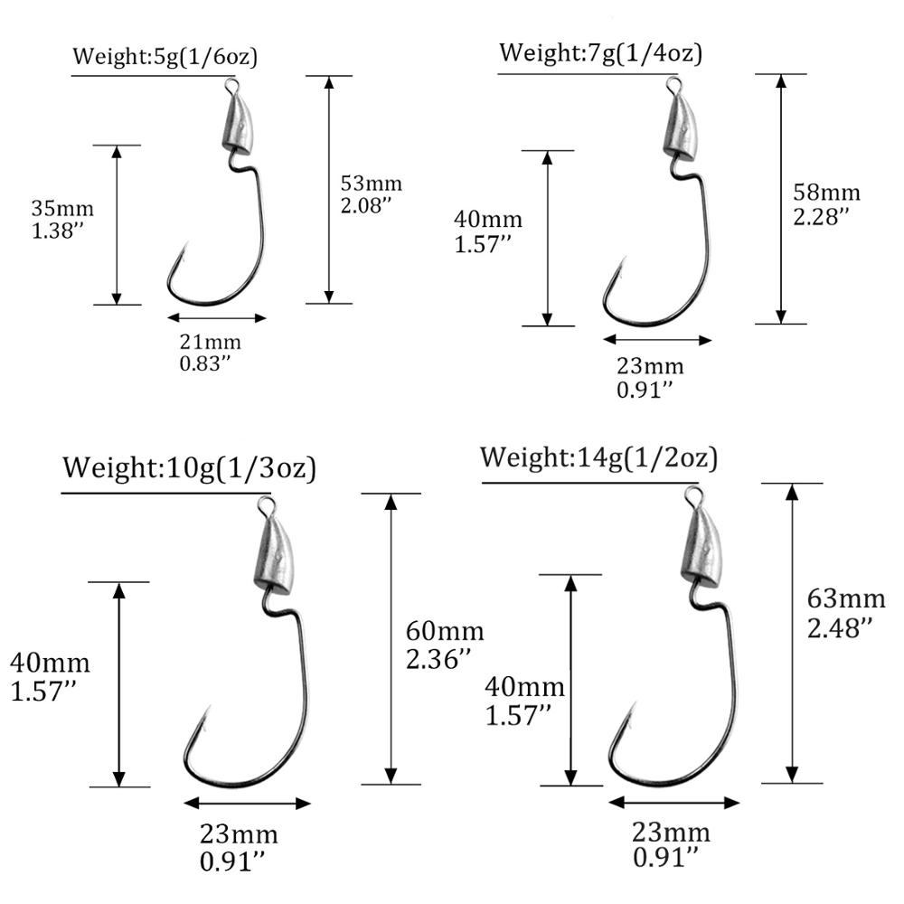 Thkfish-クランクジグヘッドフック、弾丸リード、ソフト - Fishing Hook Weedless のレビューと価格