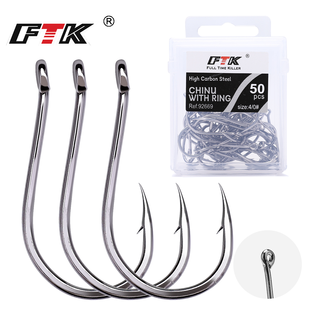 Ftk-日本の炭素鋼シングルワームフック、円の鯉釣りアクセサ - Fishing Hook Circle のレビューと価格