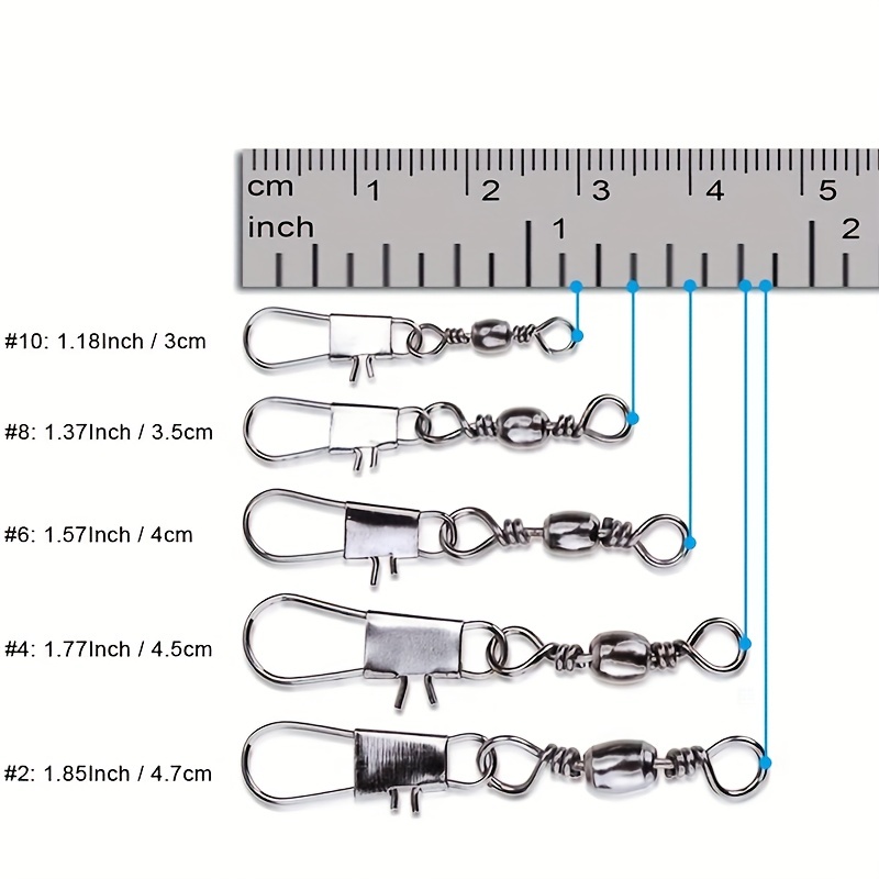 50/200個入りバレルスナップスイベル釣りアクセサリー、ボ - Fishing Hook Offset のレビューと価格